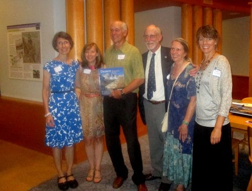 At the Denver Public Library, from left: Erika Walker, editor Jenna Browning, John Fielder, Bart Berger, Sally White, and Wendy Rex-Atzet. 