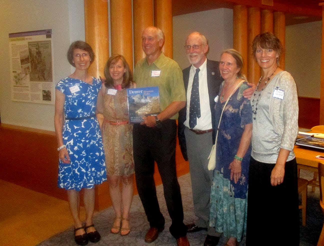 At the Denver Public Library, from left: Erika Walker, editor Jenna Browning, John Fielder, Bart Berger, Sally White, and Wendy Rex-Atzet. 